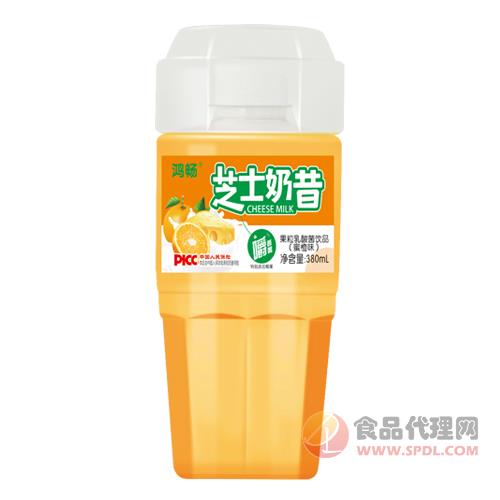 鸿畅芝士奶昔果粒乳酸菌饮品（蜜橙味）380ml