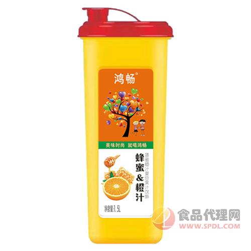 鸿畅蜂蜜橙汁复合果汁饮料乐扣杯1.5L