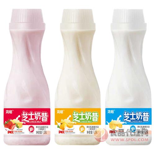 鸿畅芝士奶昔果粒乳酸菌饮品1.25L