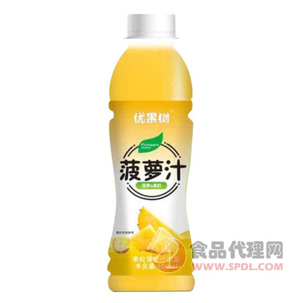 优果树果粒菠萝汁饮料450ml
