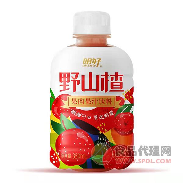 明好野山楂果肉果汁饮料350ml