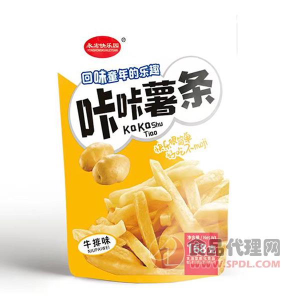 永宏快乐园咔咔薯条牛排味168g