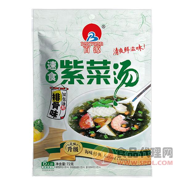 百源紫菜汤排骨味72g